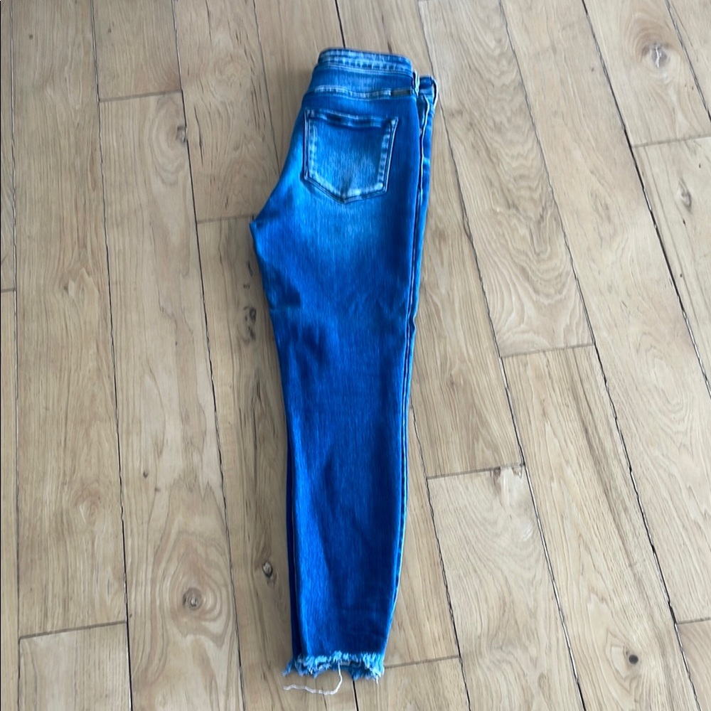 KanCan Blue Skinny Jeans with Distressed Details